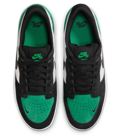Nike SB Force 58 White/Black Stadium Green | Greenline Interlude