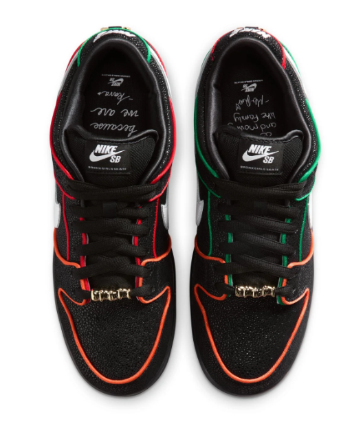 Nike SB Dunk Low Pro QS 'Black/White/Challenge Red' | Scarlet Punctuation