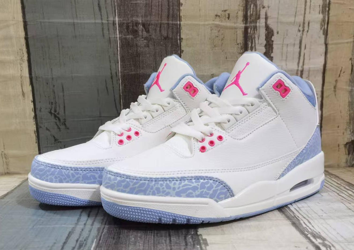 Air Jordan 3 Retro Off-White-Pink-Red Men's | Peony Triptych