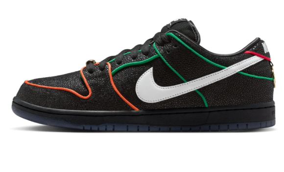 Nike SB Dunk Low Pro QS 'Black/White/Challenge Red' | Scarlet Punctuation