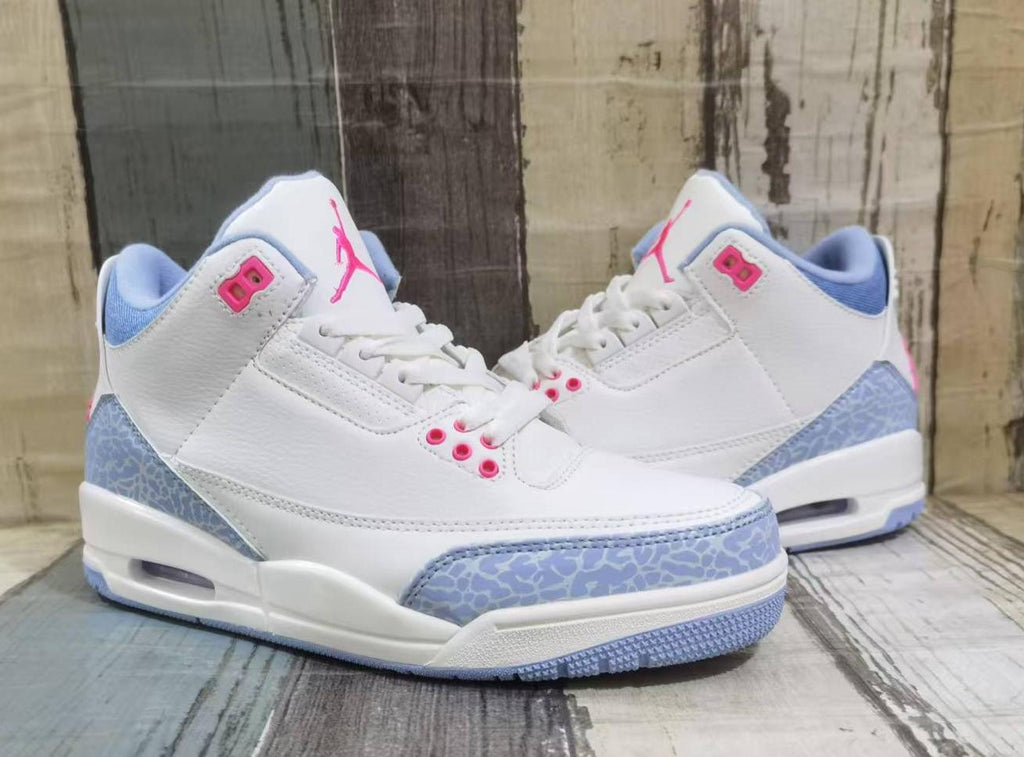 Air Jordan 3 Retro Off-White-Pink-Red Men's | Peony Triptych