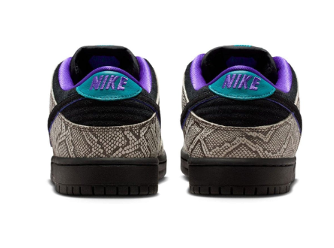 Nike SB Dunk Low Dashawn Jordan 'Snake Skin' Black/Fierce Purple | Violet Instinct