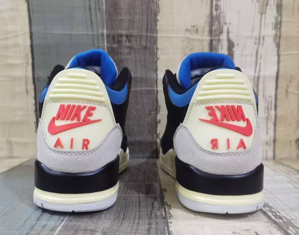 Air Jordan 3 Retro Black-Blue-Red Men's | Nocturne Triad